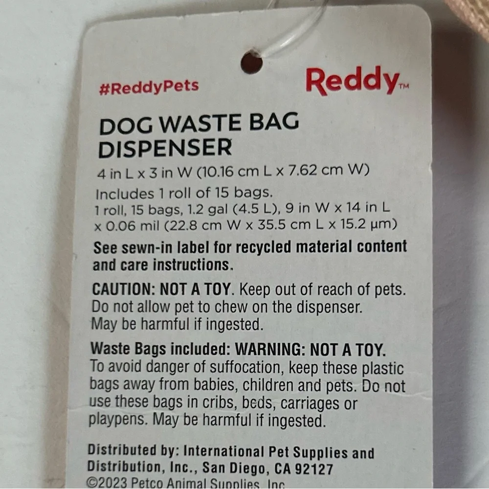 NWT Reddy pink camo dog waste bag dispenser